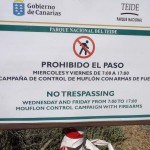 Sign showing when not to climb.